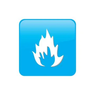 Colorful square buttons for website or app - flames イラスト素材