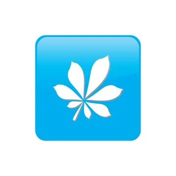 Colorful square buttons for website or app - leaf イラスト素材
