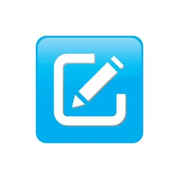 Colorful square buttons for website or app - pen Stock Illustration