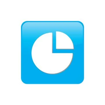 Colorful square buttons for website or app - pie chart Ilustração Stock
