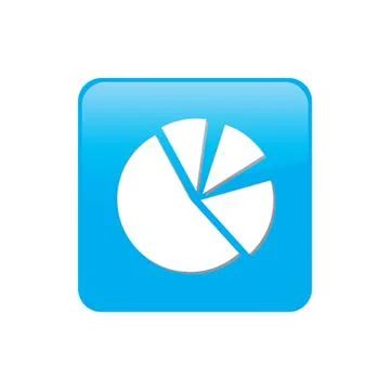 Colorful square buttons for website or app - pie chart イラスト素材