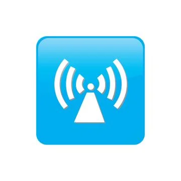 Colorful square buttons for website or app - radio tower イラスト素材