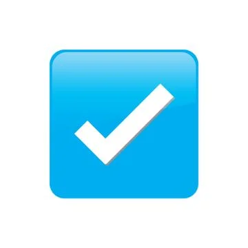 Colorful square buttons for website or app - tick イラスト素材