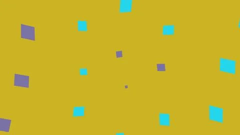 Colorful square confetti pattern on a mustard yellow background イラスト素材