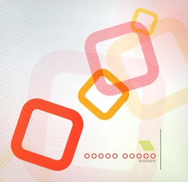 Colorful square geometric shape flat design 스톡 일러스트