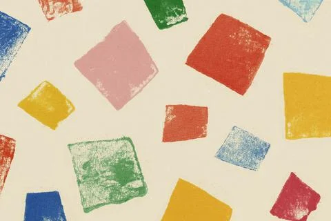 Colorful square pattern background handmade prints Stock Photos
