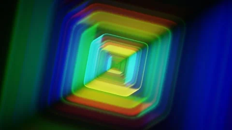 A colorful square pattern with a black background Stockbeeldmateriaal 309927728