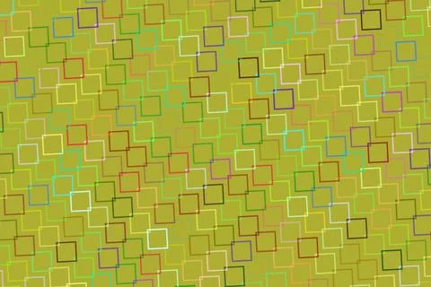 Colorful square pattern on green background Illustrazione stock