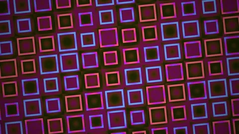 Colorful square pattern seamless loop for VJ visuals Stock Footage 340615032