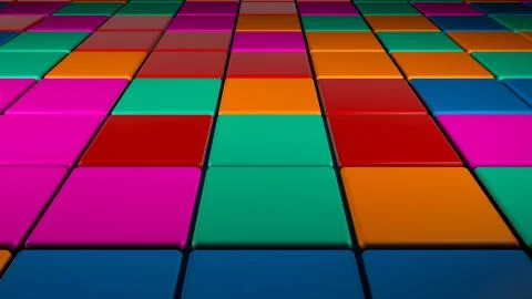 Colorful square shape lighting of disco dance floor Stock Illustration