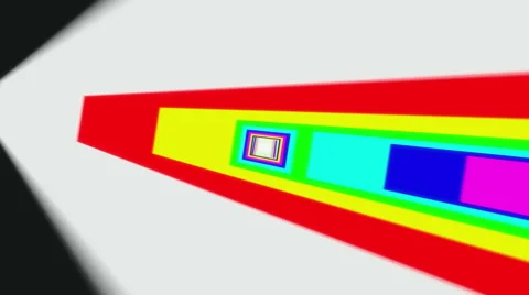 Colorful square tunnel. Seamless loop Stock Footage 56368084