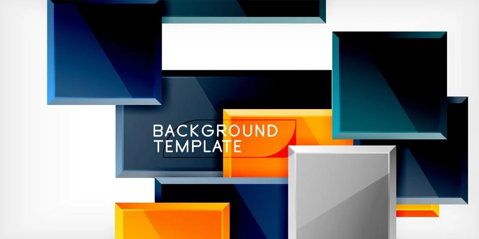 Colorful squares and rectangles. Vector Illustration For Wallpaper, Banner 스톡 일러스트