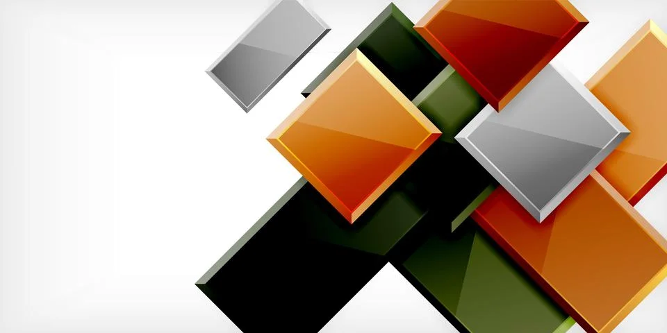 Colorful squares and rectangles. Vector Illustration For Wallpaper, Banner 스톡 일러스트