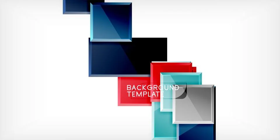 Colorful squares and rectangles. Vector Illustration For Wallpaper, Banner 스톡 일러스트