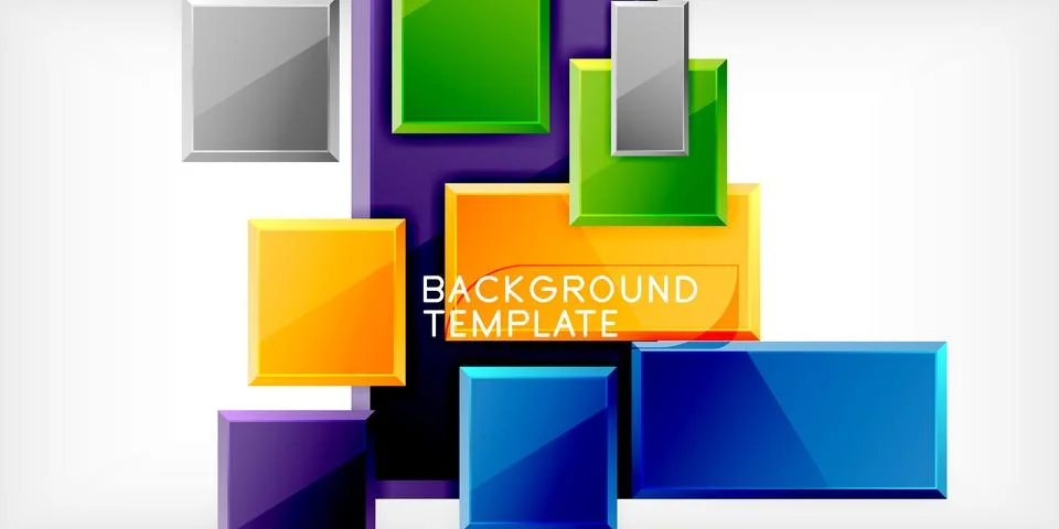 Colorful squares and rectangles. Vector Illustration For Wallpaper, Banner 스톡 일러스트
