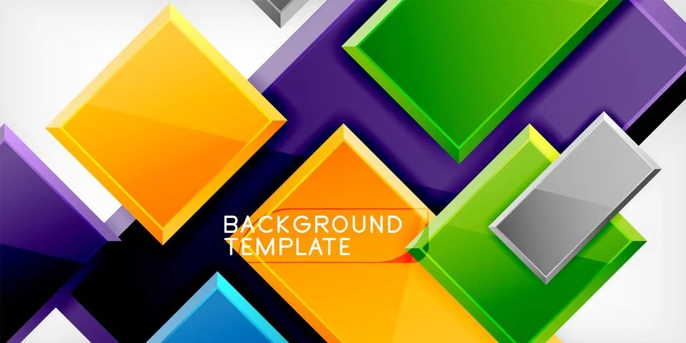 Colorful squares and rectangles. Vector Illustration For Wallpaper, Banner 스톡 일러스트