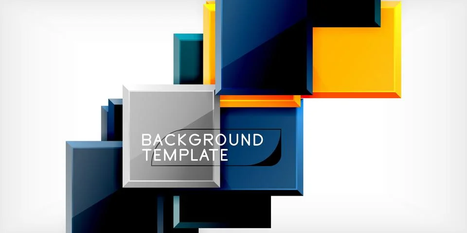 Colorful squares and rectangles. Vector Illustration For Wallpaper, Banner 库存插图