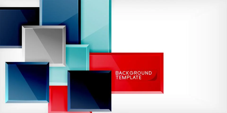 Colorful squares and rectangles. Vector Illustration For Wallpaper, Banner Stockillustratie