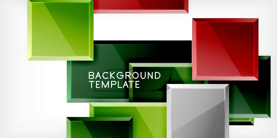 Colorful squares and rectangles. Vector Illustration For Wallpaper, Banner 스톡 일러스트