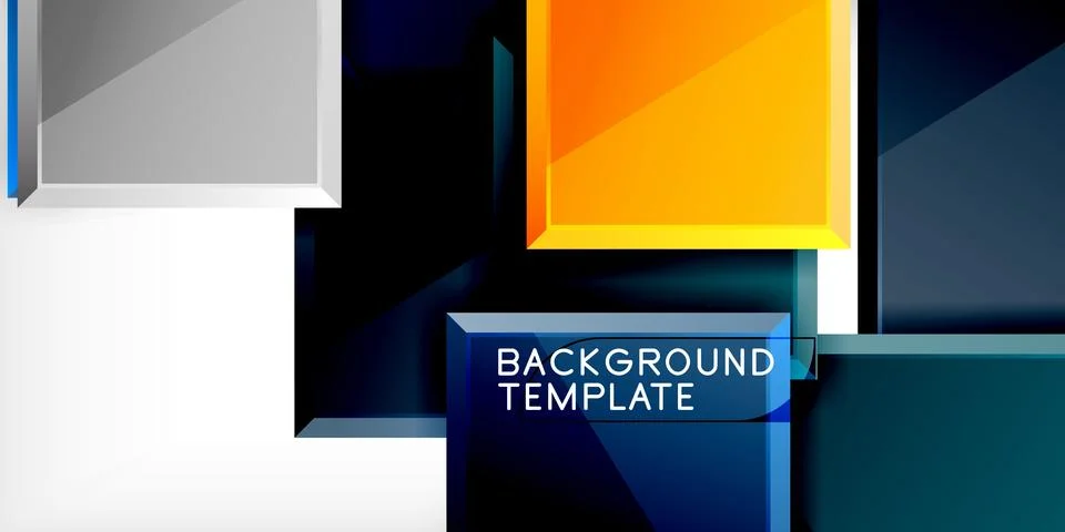 Colorful squares and rectangles. Vector Illustration For Wallpaper, Banner 库存插图