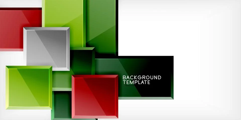 Colorful squares and rectangles. Vector Illustration For Wallpaper, Banner 스톡 일러스트