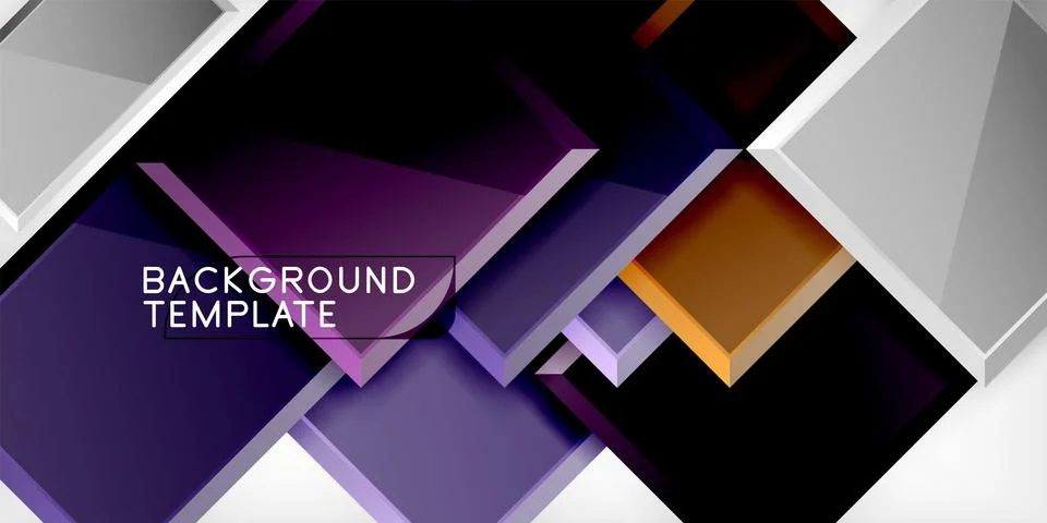 Colorful squares and rectangles. Vector Illustration For Wallpaper, Banner Illustrazione stock