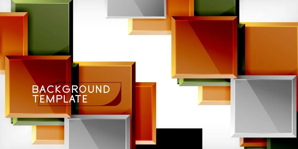 Colorful squares and rectangles. Vector Illustration For Wallpaper, Banner 스톡 일러스트