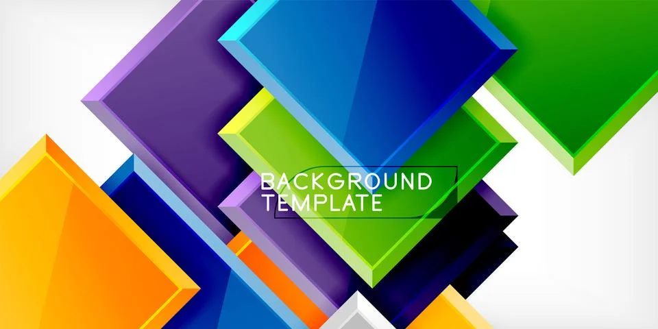 Colorful squares and rectangles. Vector Illustration For Wallpaper, Banner 스톡 일러스트