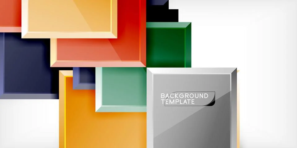 Colorful squares and rectangles. Vector Illustration For Wallpaper, Banner 스톡 일러스트