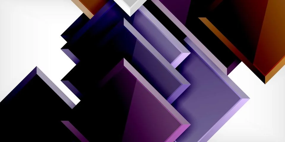 Colorful squares and rectangles. Vector Illustration For Wallpaper, Banner 库存插图