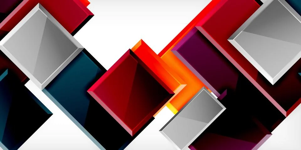 Colorful squares and rectangles. Vector Illustration For Wallpaper, Banner Stockillustratie