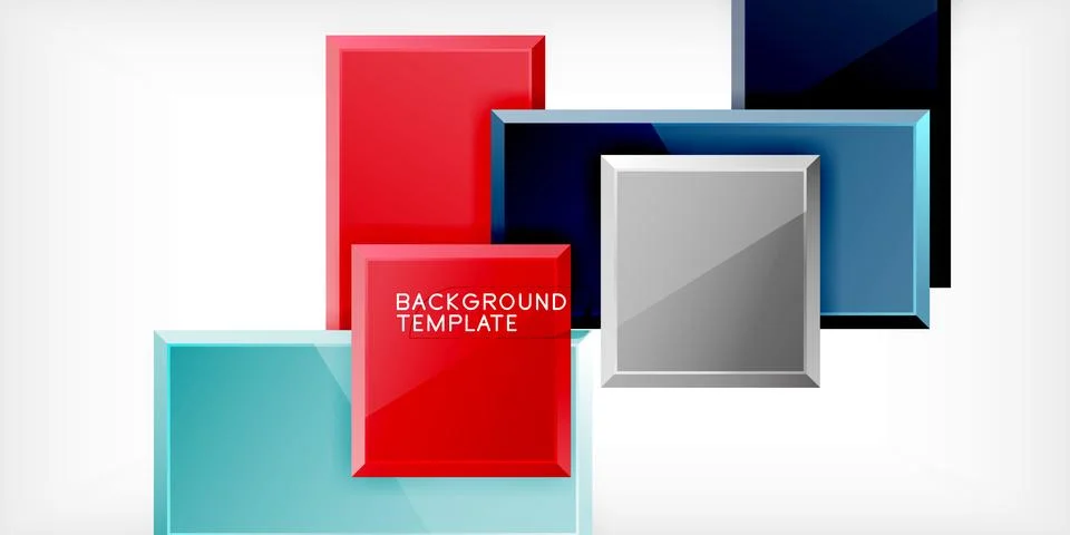 Colorful squares and rectangles. Vector Illustration For Wallpaper, Banner 스톡 일러스트