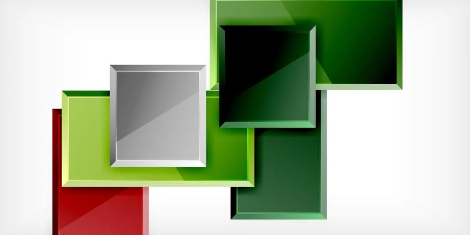 Colorful squares and rectangles. Vector Illustration For Wallpaper, Banner Illustrazione stock