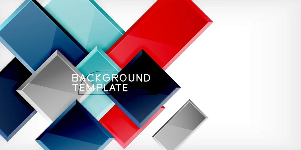 Colorful squares and rectangles. Vector Illustration For Wallpaper, Banner Stockillustratie