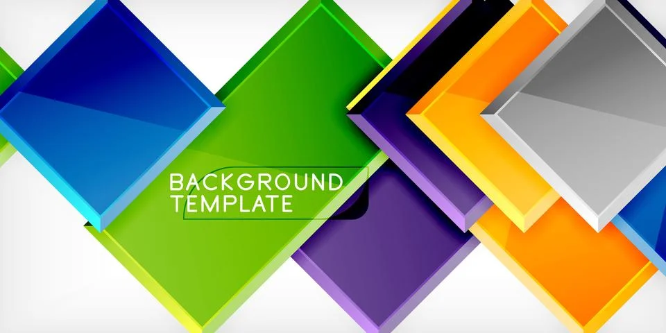Colorful squares and rectangles. Vector Illustration For Wallpaper, Banner 스톡 일러스트