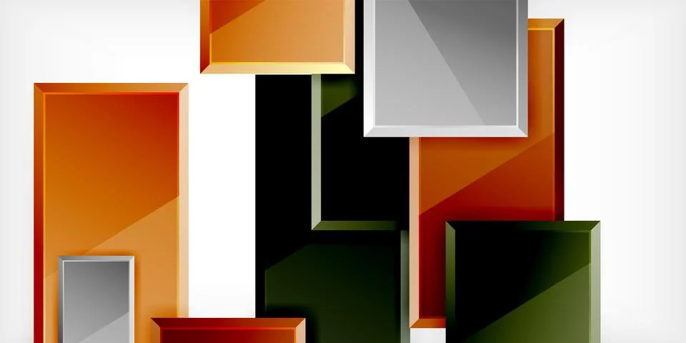 Colorful squares and rectangles. Vector Illustration For Wallpaper, Banner Illustrazione stock