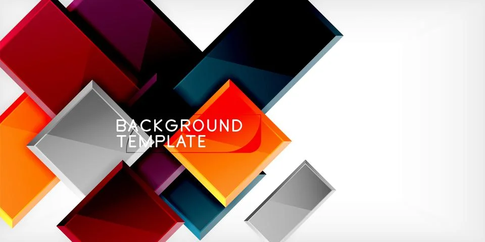 Colorful squares and rectangles. Vector Illustration For Wallpaper, Banner Illustrazione stock