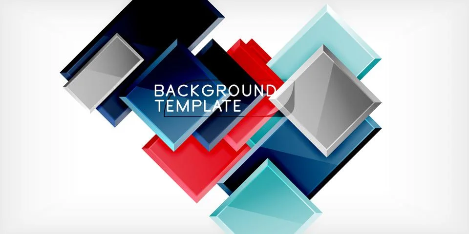 Colorful squares and rectangles. Vector Illustration For Wallpaper, Banner Stockillustratie