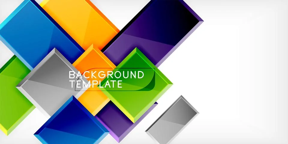 Colorful squares and rectangles. Vector Illustration For Wallpaper, Banner Stockillustratie