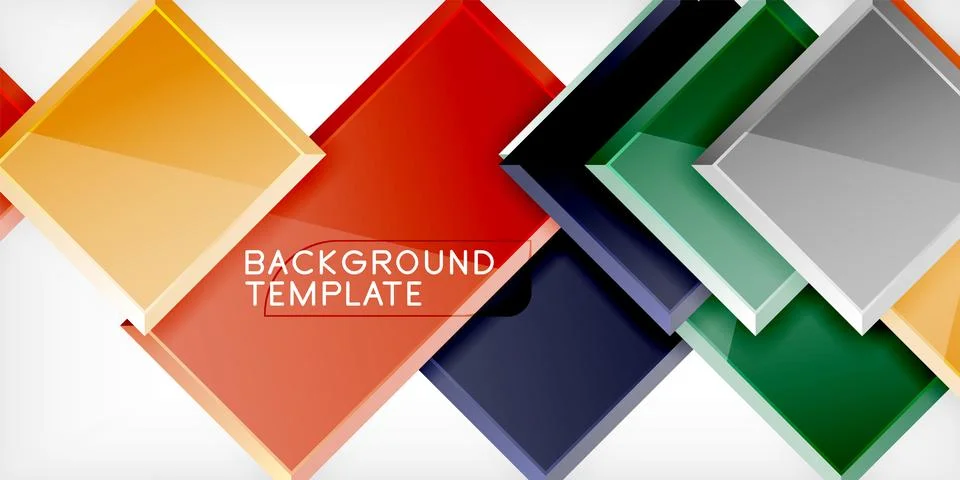 Colorful squares and rectangles. Vector Illustration For Wallpaper, Banner Illustrazione stock