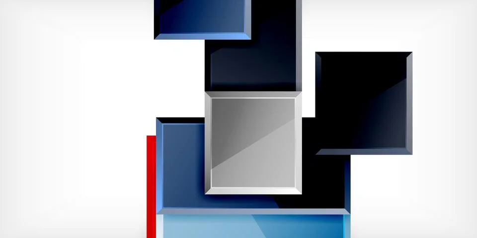 Colorful squares and rectangles. Vector Illustration For Wallpaper, Banner Illustrazione stock
