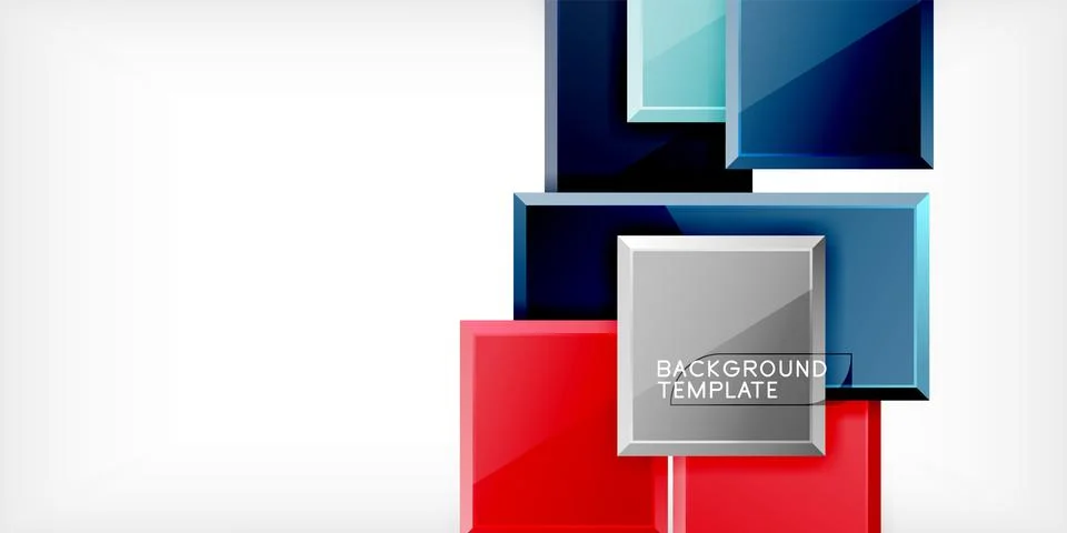 Colorful squares and rectangles. Vector Illustration For Wallpaper, Banner Illustrazione stock