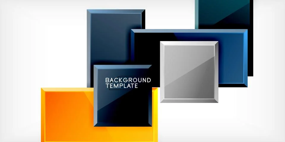 Colorful squares and rectangles. Vector Illustration For Wallpaper, Banner Illustrazione stock