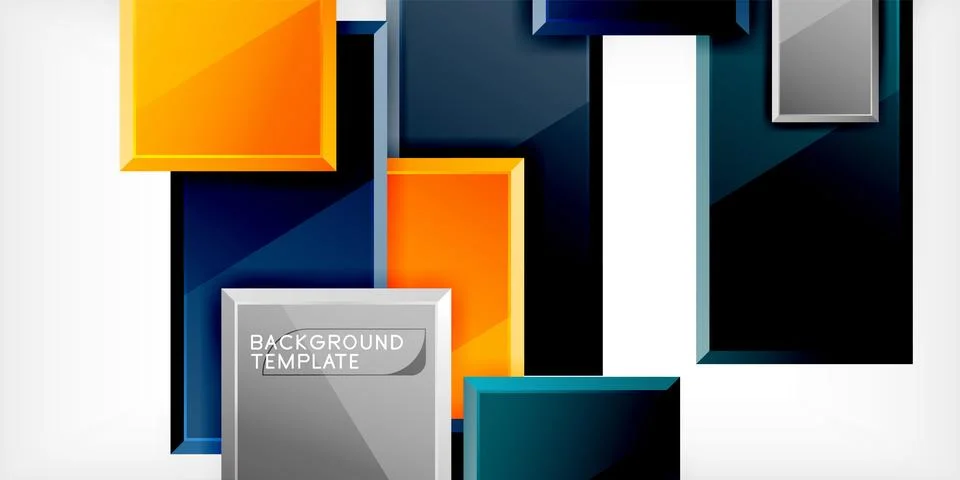 Colorful squares and rectangles. Vector Illustration For Wallpaper, Banner Stock-Illustration
