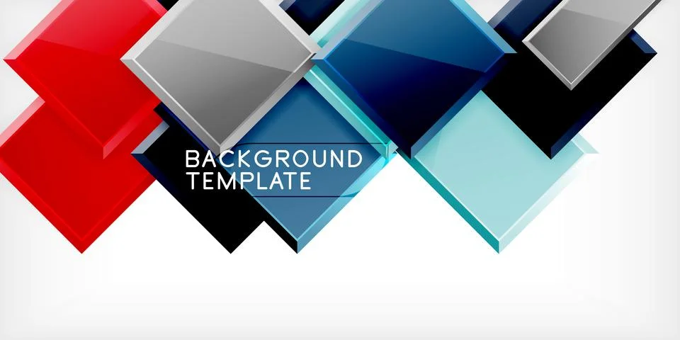Colorful squares and rectangles. Vector Illustration For Wallpaper, Banner 스톡 일러스트