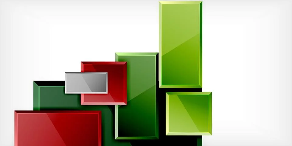 Colorful squares and rectangles. Vector Illustration For Wallpaper, Banner Illustrazione stock