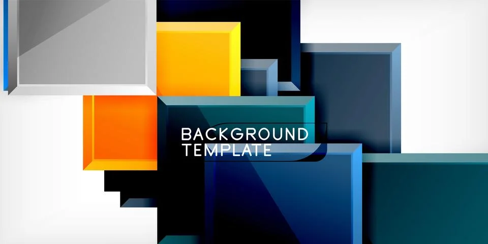 Colorful squares and rectangles. Vector Illustration For Wallpaper, Banner Illustrazione stock