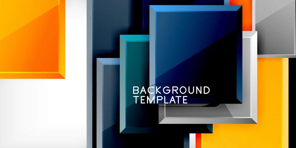 Colorful squares and rectangles. Vector Illustration For Wallpaper, Banner Illustrazione stock