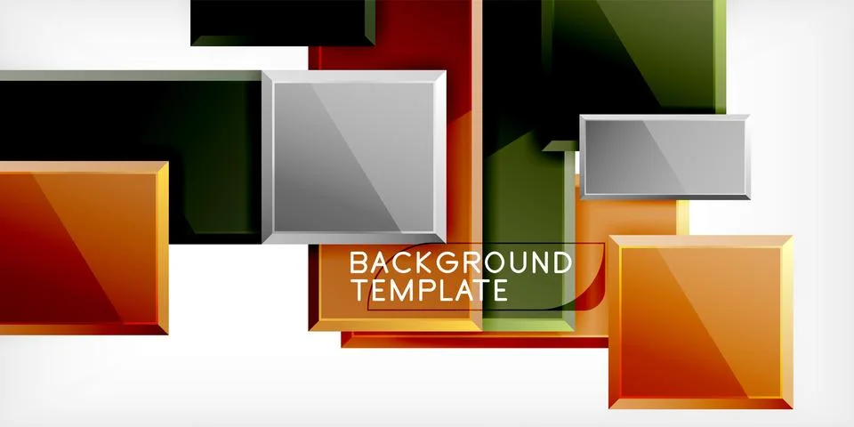 Colorful squares and rectangles. Vector Illustration For Wallpaper, Banner Illustrazione stock