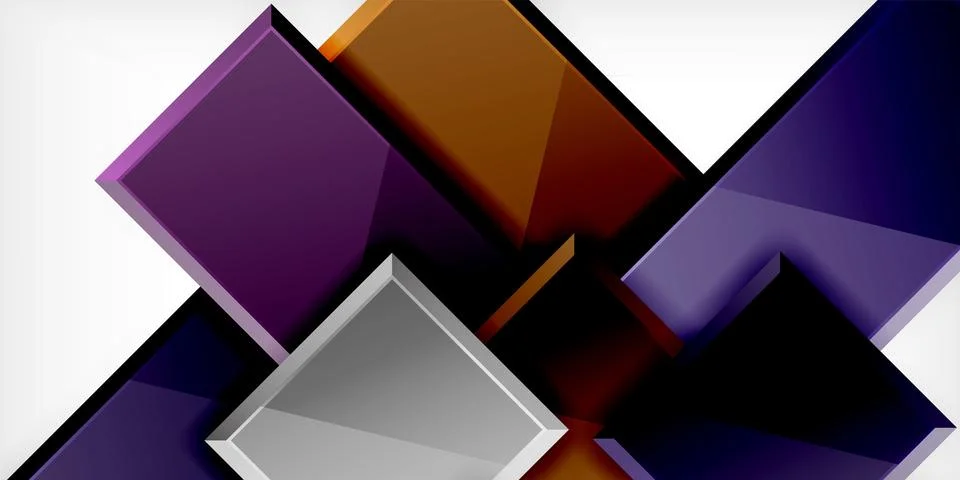 Colorful squares and rectangles. Vector Illustration For Wallpaper, Banner 스톡 일러스트
